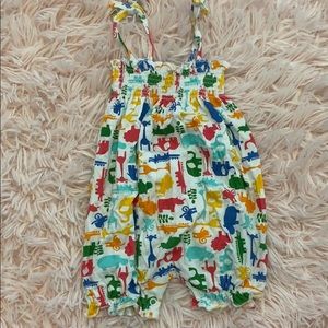 Mud pie Romper 6-9 month Zoo Print
